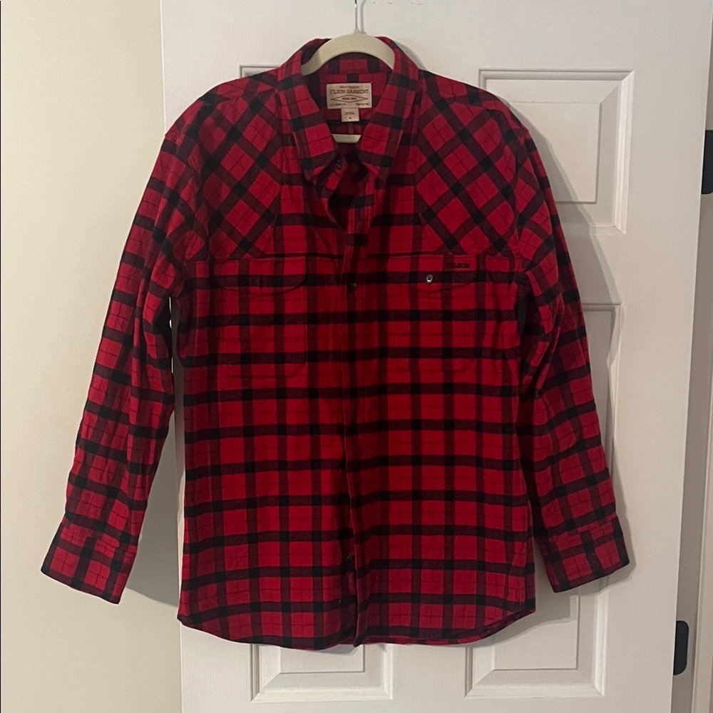 Filson Red and Black Plaid Shirt